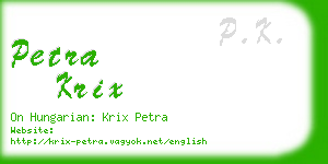 petra krix business card